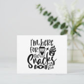 Ik ben hier voor de snacks briefkaart (Staand voorkant)