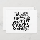 Ik ben hier voor de snacks briefkaart (Voorkant / Achterkant)