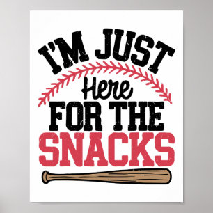 Ik ben hier voor de snacks Bysebyll peuter zus Poster