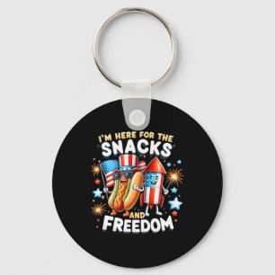 Ik ben hier voor de snacks en Freedom D Sleutelhanger