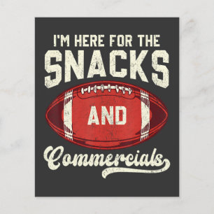 Ik ben hier voor de snacks en reclames voetbal flyer