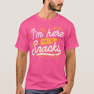 Ik ben hier voor de snacks t-shirt
