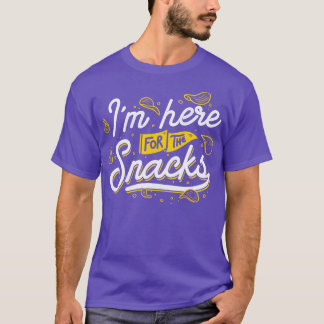 Ik ben hier voor de snacks t-shirt