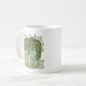 Ik ben hier voor de taart, matcha cake koffiemok (Voorkant links)