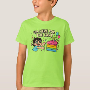 Ik ben hier voor de taart - Schattige ontwerp T-shirt