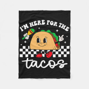 Ik ben hier voor de Tacos Mexicaanse Cinco De Mayo Fleece Deken