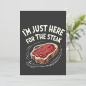 Ik ben hier voor de vleesliefhebbers van biefstuk kaart (Staand voorkant)
