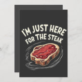 Ik ben hier voor de vleesliefhebbers van biefstuk kaart (Voorkant / Achterkant)