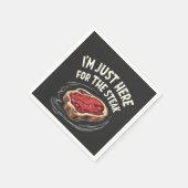 Ik ben hier voor de vleesliefhebbers van biefstuk servet (Hoek)