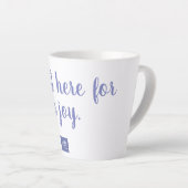 Ik ben hier voor de vreugde latte mok (Rechterhoek)