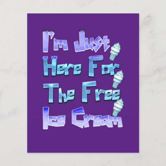 Ik ben hier voor de vrije ijskap, grappig flyer (Voorkant)