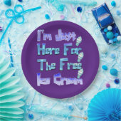 Ik ben hier voor de vrije ijskap, grappig papieren bordje (Feest)