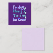 Ik ben hier voor de vrije ijskap, grappig vierkante visitekaartje (Voorkant / Achterkant)