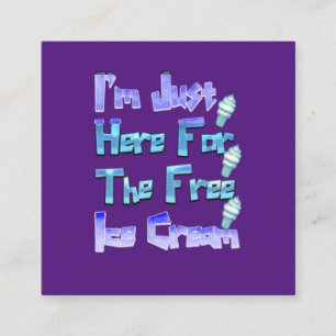 Ik ben hier voor de vrije ijskap, grappig vierkante visitekaartje