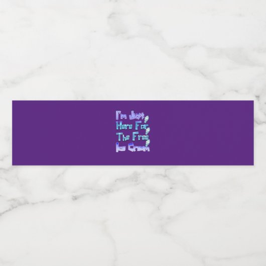 Ik ben hier voor de vrije ijskap, grappig waterfles etiket (Enkel label)