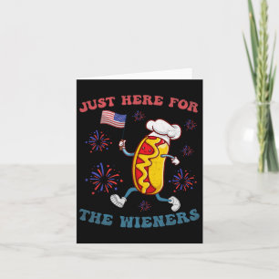 Ik ben hier voor de Wieners Funny 4th of July BB Kaart
