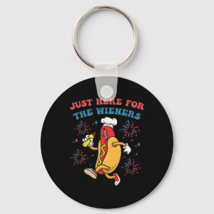 Ik ben hier voor de Wieners Funny 4th of July BB Sleutelhanger