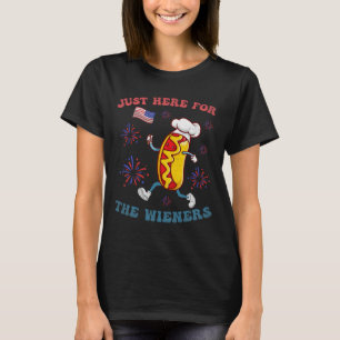Ik ben hier voor de Wieners Funny 4th of July BB T-shirt