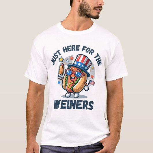 Ik ben hier voor de Wieners T-shirt (Voorkant)