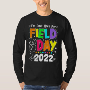Ik ben hier voor Field Day Peace Sign Boys Meisjes T-shirt