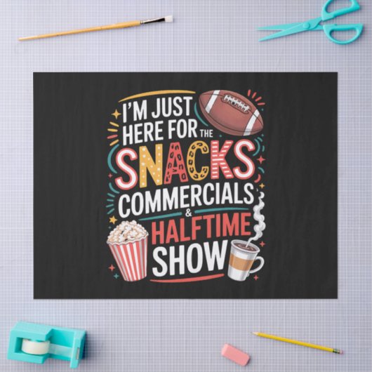 IK Ben Hier Voor Hapjes Reclames En De Rust Tissuepapier (Craft)