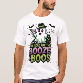 Ik ben hier voor het Booze & Boos Shirt Halloween