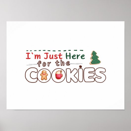 Ik ben hier voor het Cookies Fun Holiday Poster (Voorkant)