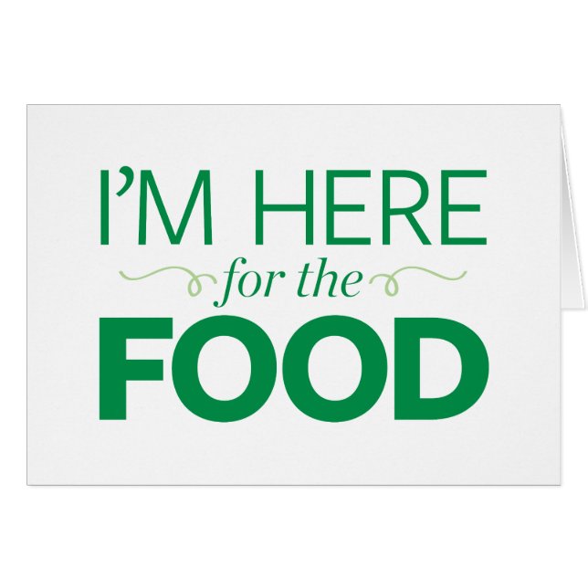 Ik ben hier voor het eten (Voorkant Horizontaal)