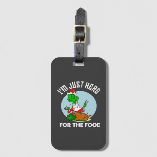 Ik ben hier voor het eten bagagelabel (Voorkant (verticaal))