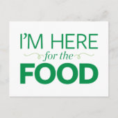 Ik ben hier voor het eten briefkaart (Voorkant)