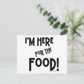 Ik ben hier voor het eten! briefkaart (Staand voorkant)