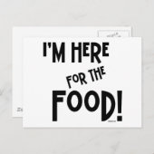 Ik ben hier voor het eten! briefkaart (Voorkant / Achterkant)