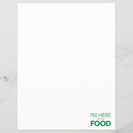 Ik ben hier voor het eten flyer (Voorkant)