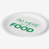 Ik ben hier voor het eten papieren bordje (Gekanteld)