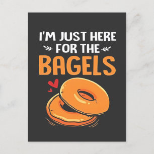 Ik ben hier voor het Joodse eten van de Bagels Aankondigingskaart