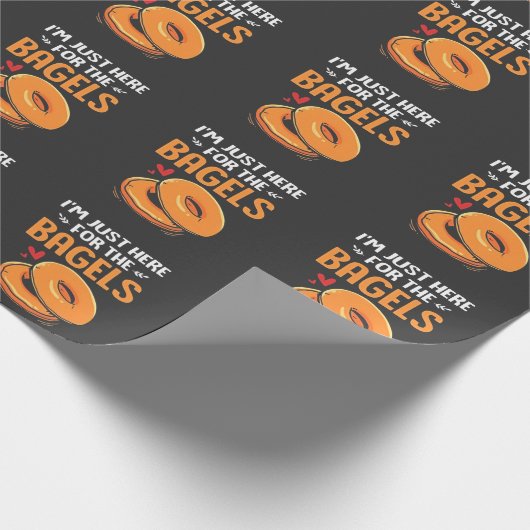 Ik ben hier voor het Joodse eten van de Bagels Cadeaupapier (Hoek)