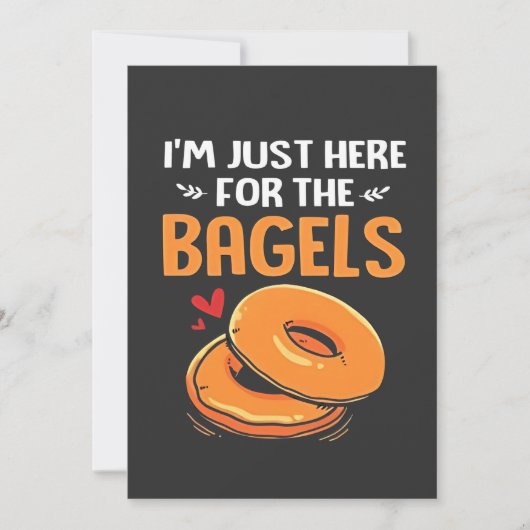 Ik ben hier voor het Joodse eten van de Bagels Feestdagenkaart (Voorkant)