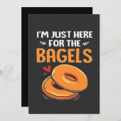Ik ben hier voor het Joodse eten van de Bagels Feestdagenkaart (Voorkant / Achterkant)