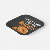 Ik ben hier voor het Joodse eten van de Bagels Papieren Bordje (Gebogen)