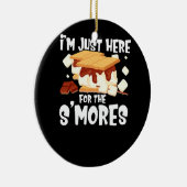 Ik ben hier voor het kamp van Smores Campfire Keramisch Ornament (Rechts)