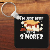 Ik ben hier voor het kamp van Smores Campfire Sleutelhanger (Voorkant)