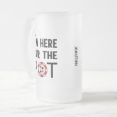 Ik ben hier voor het Pot Funny Poker Chip Casino Matglas Bierpul (Voorkant links)