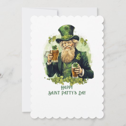 Ik ben hier voor het Shenanigans  Iers bier Kaart (Achterkant)