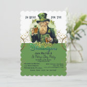 Ik ben hier voor het Shenanigans  Iers bier Kaart (Staand voorkant)