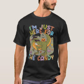 Ik ben hier voor het Snoep Cute Dinosaur Halloween T-shirt (Voorkant)