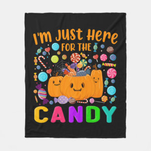 Ik ben hier voor het Snoep Fun Halloween Snoep Pa Fleece Deken