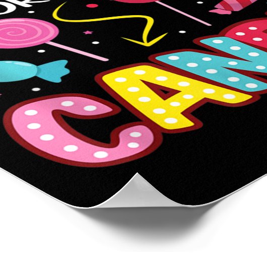 Ik ben hier voor het Snoep Funny Halloween Food Poster (Hoek)