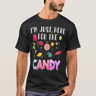 Ik ben hier voor het Snoep Funny Halloween Food T-shirt