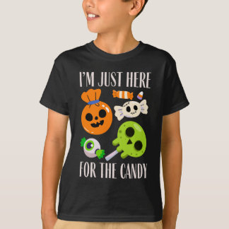 Ik ben hier voor het snoep Halloween Funny T-shirt
