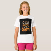 Ik ben hier voor het Snoep! - Halloween Girl's T-shirt (Voorkant volledig)